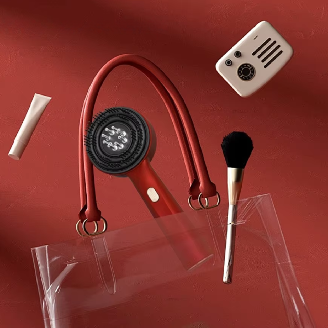 Zantéa™ | Peine eléctrico para masaje del cuero cabelludo – Luz roja y aplicador de aceite – Anticaída y crecimiento capilar
